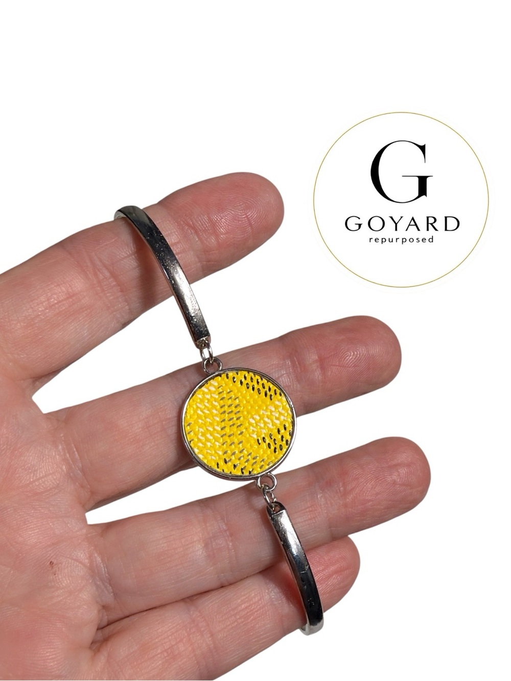 Goyard repurposed material Gold-Tone Cuff Bracelet